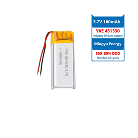 3.7 V 锂离子电池102023-400mah
